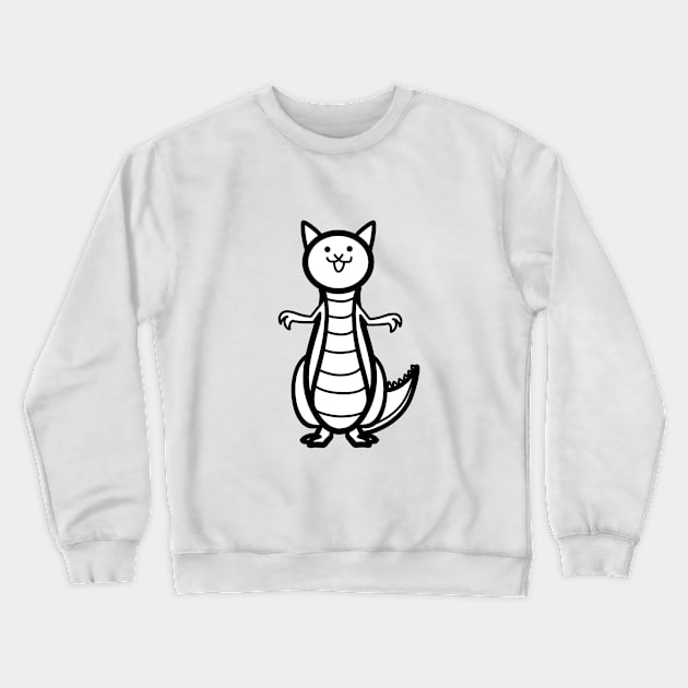 Dragon Cat Crewneck Sweatshirt by CawnishGameHen